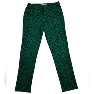 Darling Cropped Navy/Green Pants, XS